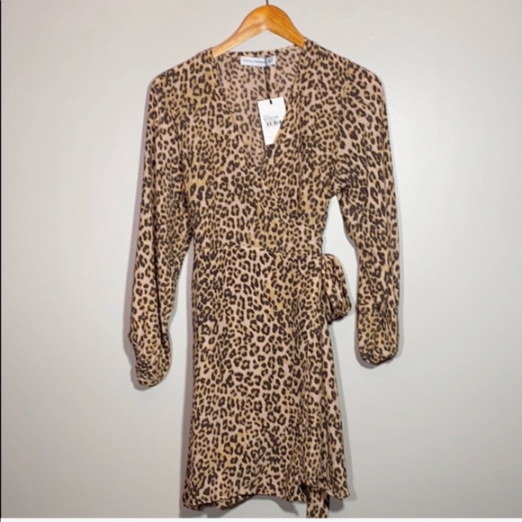 Faithfull The Brand Wrap Animal Print Dress - Picture 2 of 7